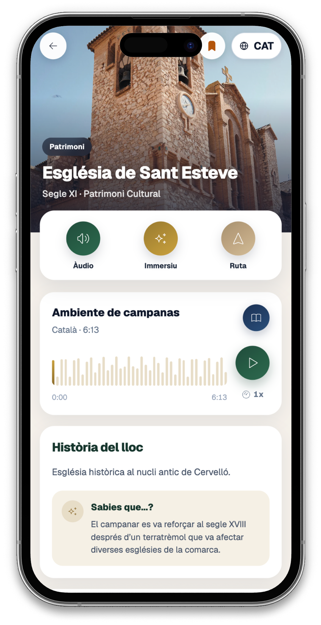 Audioguía y curiosidades de un lugar en Esdonde