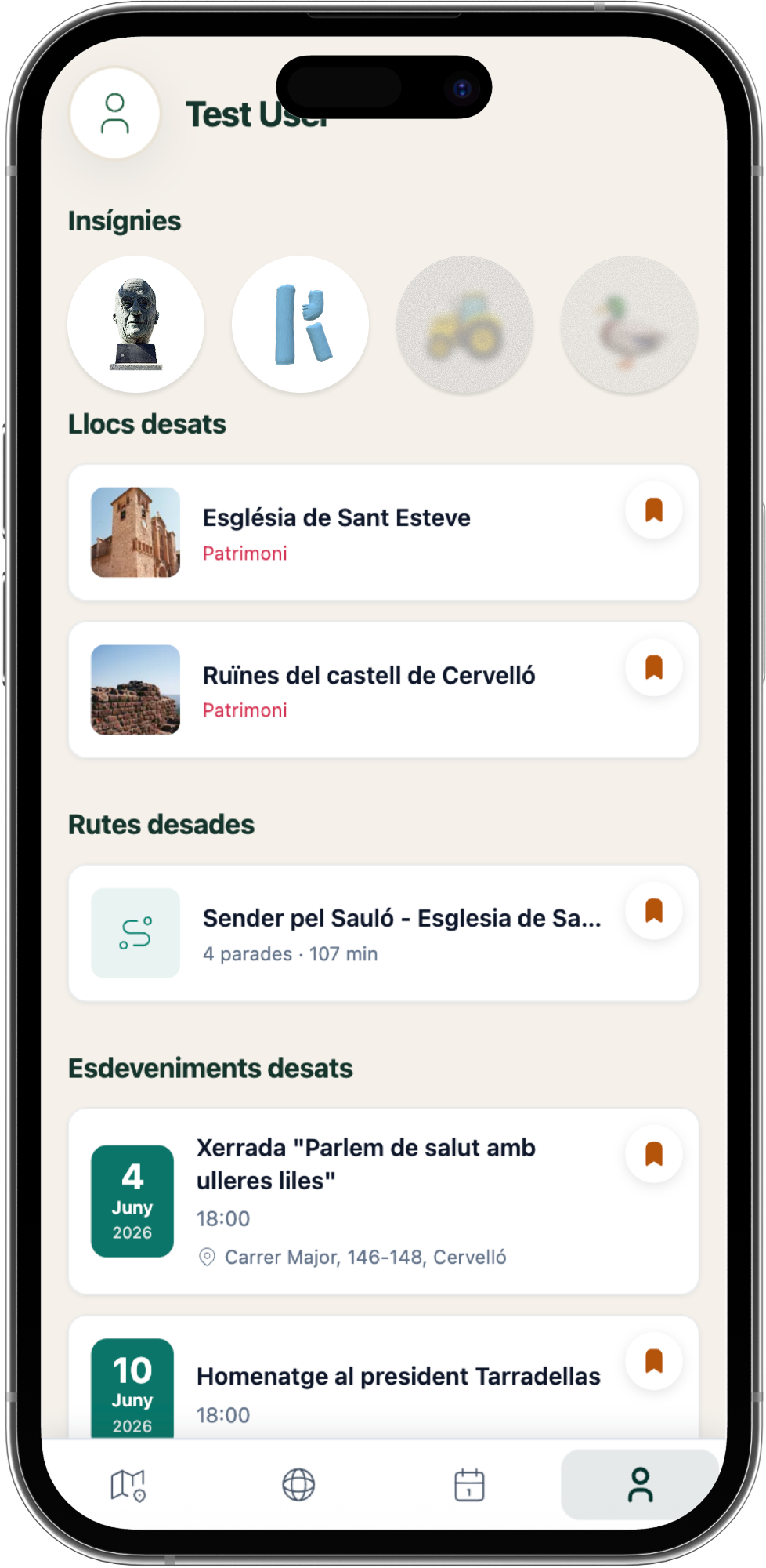 Perfil e insignias de Esdonde